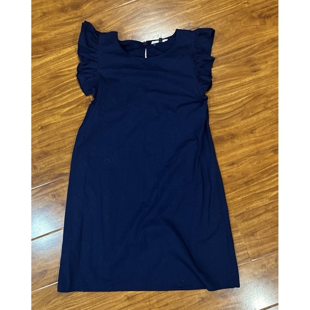 Michelle McDowell Dress Short Women's Size XL Navy‎ Blue Ruffle Flutter Sleeve